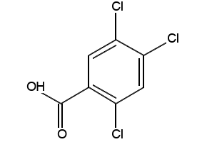 2,4,5-Trichlorobenzoic acid structure, CAS 50-82-8