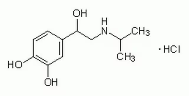 Isoprenaline hydrochloride structure, CAS 51-30-9