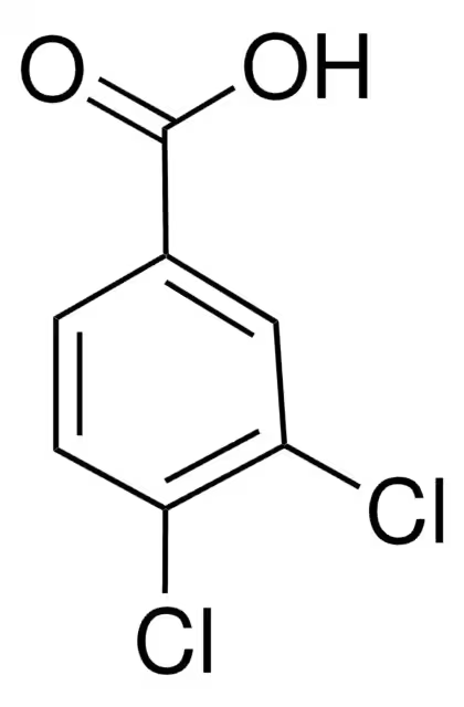 3,4-Dichlorobenzoic acid structure, CAS 51-44-5