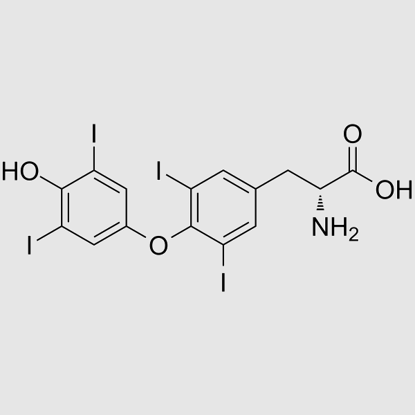 D-Thyroxine structure, CAS 51-49-0