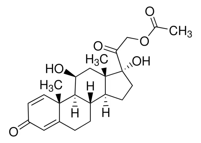 Prednisolone acetate structure, CAS 52-21-1
