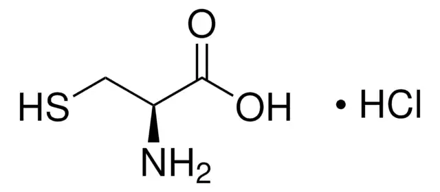 L-Cysteine hydrochloride anhydrous structure, CAS 52-89-1