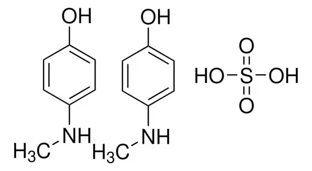 4-Methylaminophenol sulfate structure, CAS 55-55-0