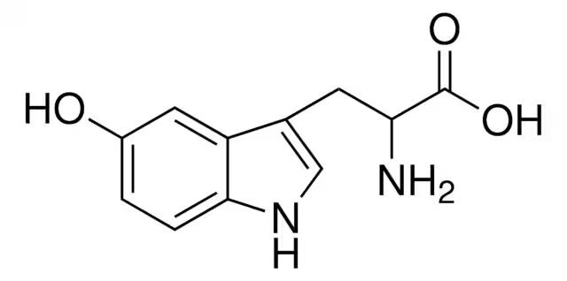 5-Hydroxytryptophan structure, CAS 56-69-9