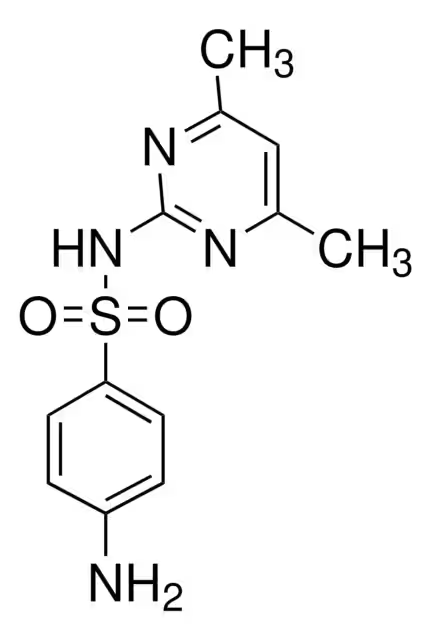 Sulfamethazine structure, CAS 57-68-1