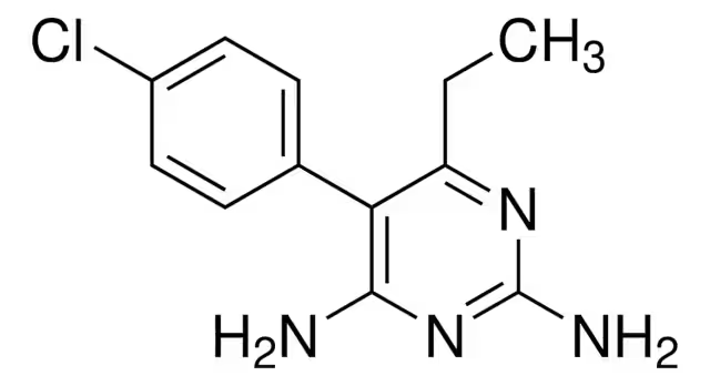 Pyrimethamine structure, CAS 58-14-0
