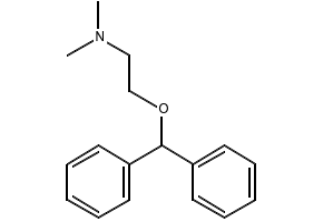Diphenhydramine structure, CAS 58-73-1