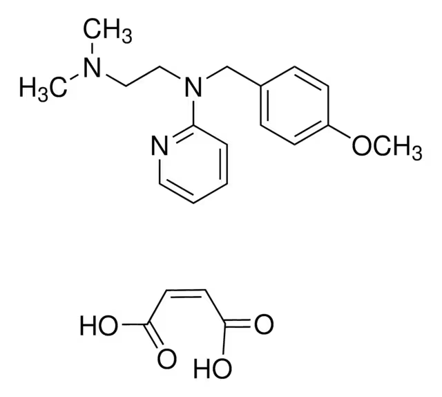 Mepyramine maleate structure, CAS 59-33-6