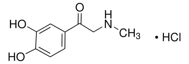 Adrenalone hydrochloride structure, CAS 62-13-5