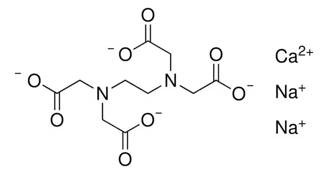 EDTA calcium disodium structure, CAS 62-33-9
