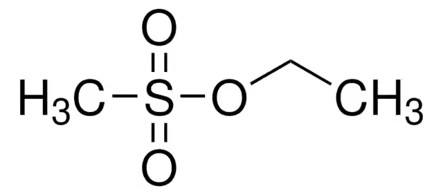 Ethyl methanesulfonate structure, CAS 62-50-0