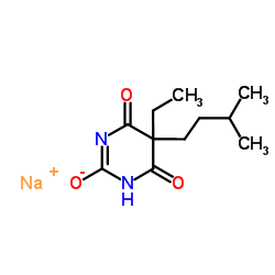 Amytal sodium structure, CAS 64-43-7