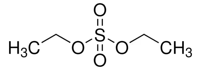 Diethyl sulfate structure, CAS 64-67-5