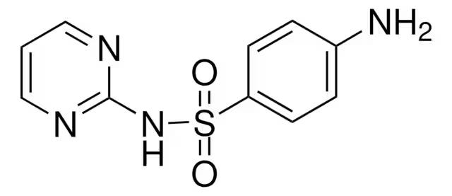 Sulfadiazine structure, CAS 68-35-9