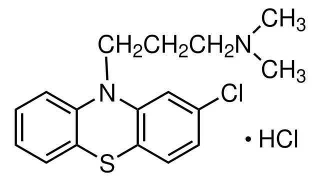 Chlorpromazine hydrochloride structure, CAS 69-09-0