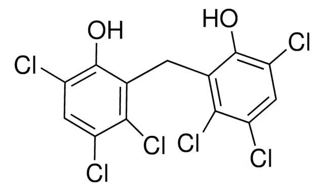 Hexachlorophene structure, CAS 70-30-4
