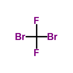 Dibromodifluoromethane structure, CAS 75-61-6