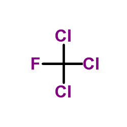Trichlorofluoromethane structure, CAS 75-69-4