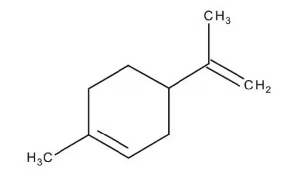 Dipentene structure, CAS 138-86-3