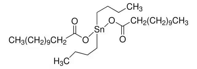 Dibutyltin dilaurate structure, CAS 77-58-7