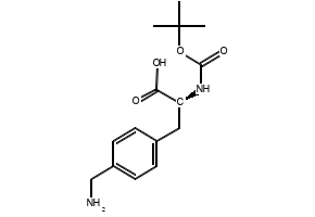 (2S)-3-[4-(aminomethyl)phenyl]-2-[(tert-butoxycarbonyl)amino]propanoic acid structure, CAS 137452-49-4
