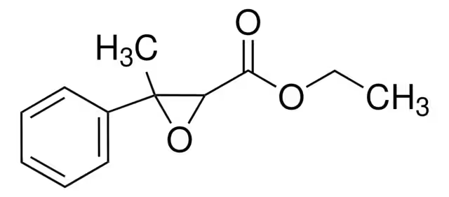 Ethyl 3-methyl-3-phenylglycidate structure, CAS 77-83-8