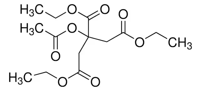 Triethyl acetyl citrate structure, CAS 77-89-4