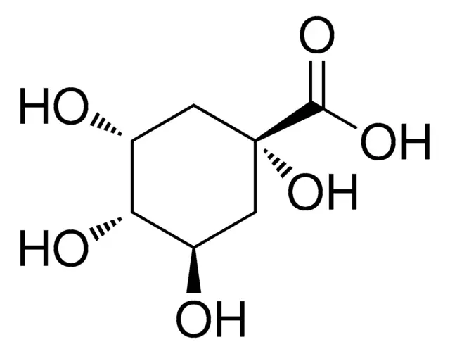 Quinic acid structure, CAS 77-95-2
