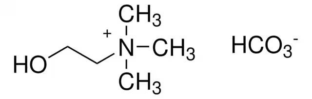 Choline bicarbonate structure, CAS 78-73-9