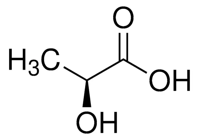 L(+)-Lactic acid structure, CAS 79-33-4