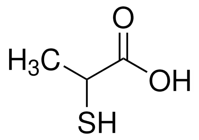 2-Mercaptopropionic acid structure, CAS 79-42-5
