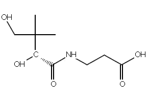D-Pantothenic acid structure, CAS 79-83-4