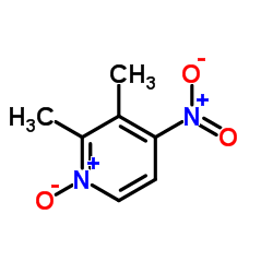 2,3-Dimethyl-4-nitropyridine-N-oxide structure, CAS 37699-43-7