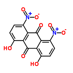 1,8-Dihydroxy-4,5-dinitroanthraquinone structure, CAS 81-55-0