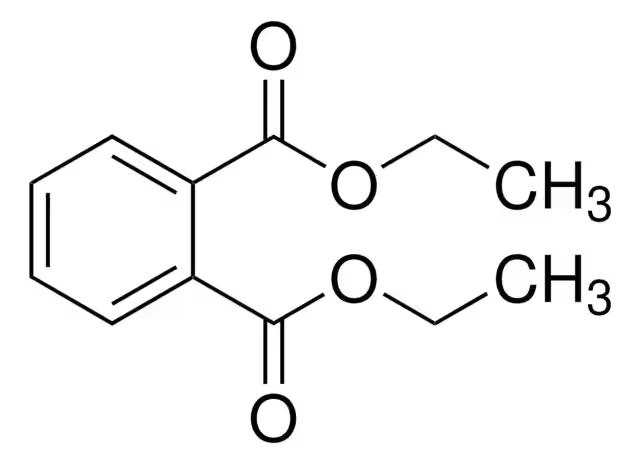 Diethyl phthalate structure, CAS 84-66-2