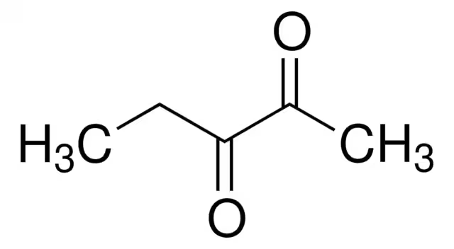 2,3-Pentanedione structure, CAS 600-14-6