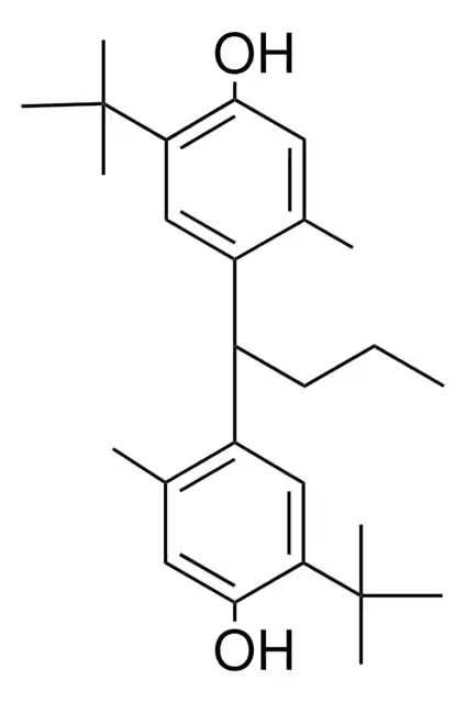 4,4'-Butylidenebis(6-tert-butyl-3-methylphenol) structure, CAS 85-60-9