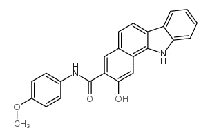 2-Hydroxy-N-(4-methoxyphenyl)-11H-benzo[a]carbazole-3-carboxamide structure, CAS 86-19-1