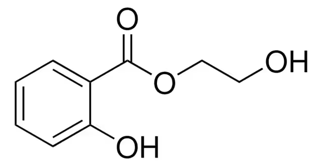 2-Hydroxyethyl salicylate structure, CAS 87-28-5