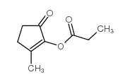 2-Methyl-5-oxocyclopent-1-enyl propionate structure, CAS 87-55-8