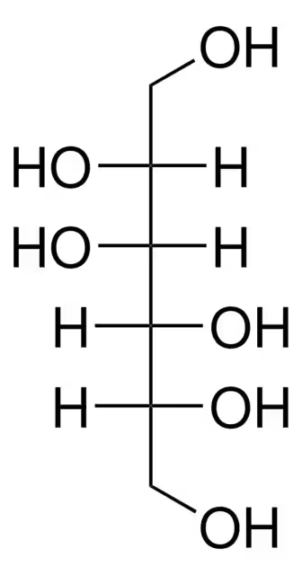 Mannitol structure, CAS 87-78-5