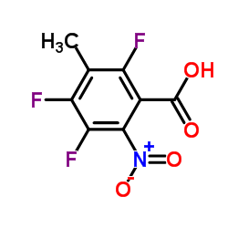 2,4,5-Trifluoro-3-methyl-6-nitrobenzoic acid structure, CAS 167887-95-8