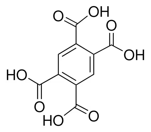 1,2,4,5-Benzenetetracarboxylic acid structure, CAS 89-05-4