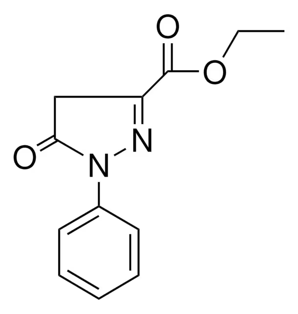 Ethyl 5-oxo-1-phenyl-2-pyrazoline-3-carboxylate structure, CAS 89-33-8