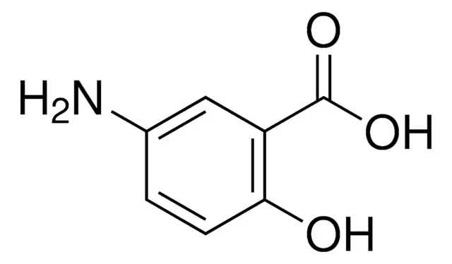5-Aminosalicylic acid structure, CAS 89-57-6