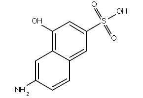 6-Amino-4-hydroxy-2-naphthalenesulfonic acid structure, CAS 90-51-7