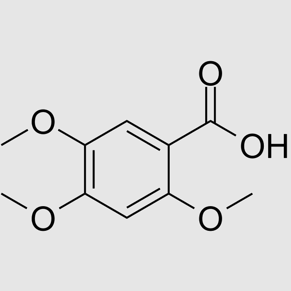 2,4,5-Trimethoxybenzoic acid structure, CAS 490-64-2