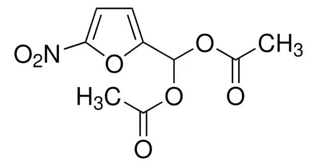 5-Nitro-2-furaldehyde diacetate structure, CAS 92-55-7