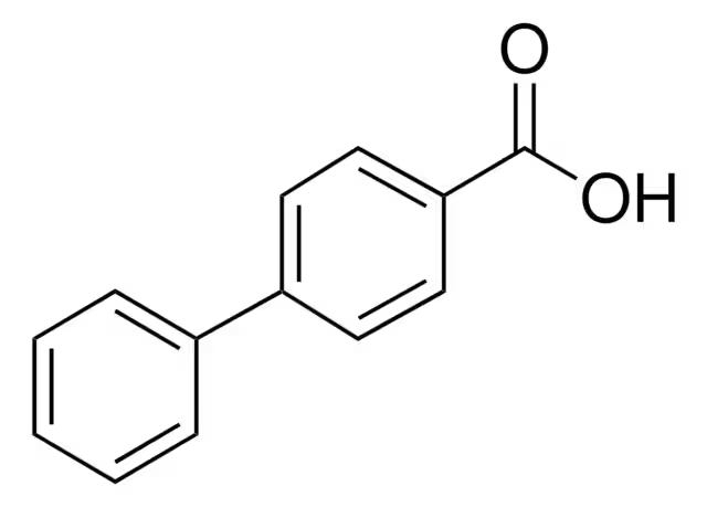 4-Biphenylcarboxylic acid structure, CAS 92-92-2
