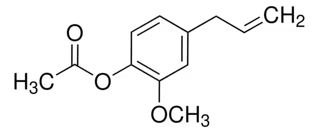 Eugenyl acetate structure, CAS 93-28-7